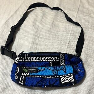 Nani Island Tribal Tattoo Royal Blue Hawaiian Waist Bag